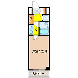 ダイアパレス長野大通り 1Kの間取図画像