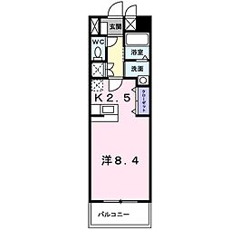 メゾン・ド・ポプラ ワンルームの間取図画像