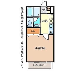 メゾン・ド駒沢 1Kの間取図画像