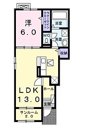 グリーン コンフォート 1LDKの間取図画像