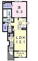 PATH 1LDKの間取図画像