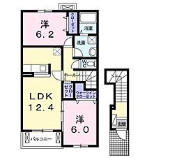 プラード3 2LDKの間取図画像