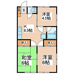 コーポグレイス 3Kの間取図画像