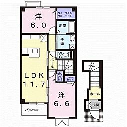 ラ・プロヴァンス 2LDKの間取図画像