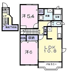 チェリータウンA 2LDKの間取図画像