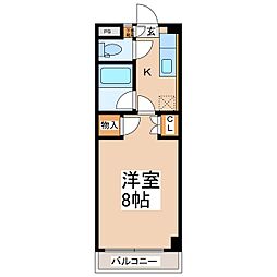ドミール緑が丘 1Kの間取図画像