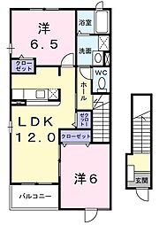 クラシック2 2LDKの間取図画像