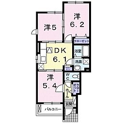 ノービレアビターレA 3DKの間取図画像