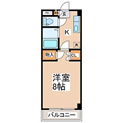 メゾンセシボン東部 1Kの間取図画像