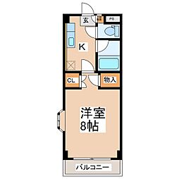 メゾンセシボン東部 1Kの間取図画像