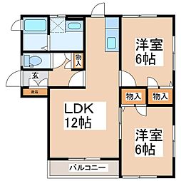 SPAZIO 2LDKの間取図画像