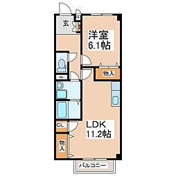 サープラス寿A 1LDKの間取図画像