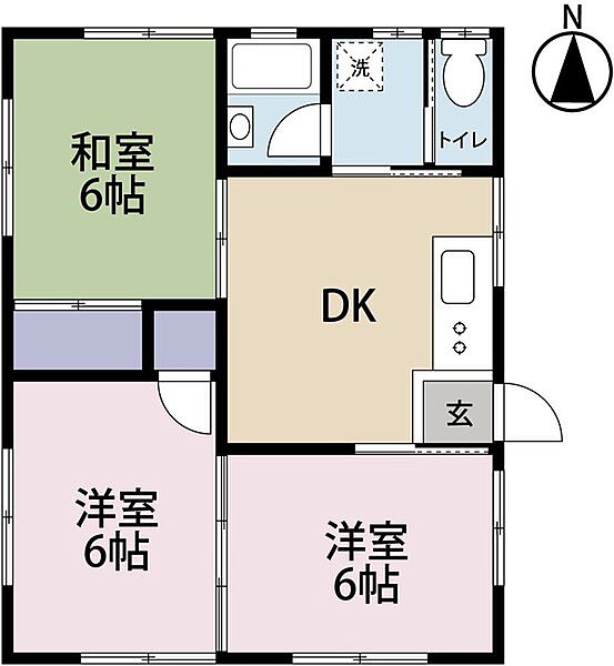 フカサワアパートメントA 1｜静岡県富士市伝法(賃貸アパート3DK・1階・54.65㎡)の写真 その2