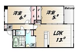 クオリティナカハシ 103 ｜ 兵庫県神戸市西区玉津町出合（賃貸マンション2LDK・1階・57.00㎡） その2