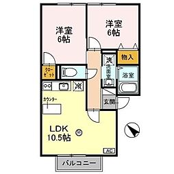 リサージュA 2LDKの間取図画像