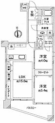 クラッシィハウス浜田山 2LDKの間取図画像