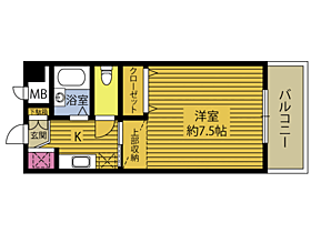 ＡＳ南鶴崎 206 ｜ 大分県大分市南鶴崎１丁目（賃貸マンション1K・2階・25.16㎡） その2