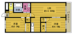 ステージ街 2LDKの間取図画像