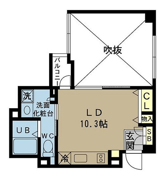 大阪府大阪市西区北堀江1丁目(賃貸マンション1R・7階・26.51㎡)の写真 その2