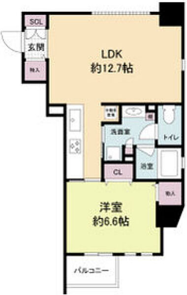 大阪府大阪市西区北堀江1丁目(賃貸マンション1LDK・12階・48.25㎡)の写真 その2