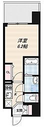 JR東西線 海老江駅 徒歩8分の賃貸マンション 6階1Kの間取り