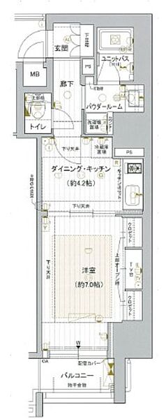 大阪府大阪市中央区南船場2丁目(賃貸マンション1DK・12階・33.23㎡)の写真 その2