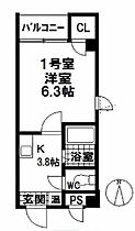 大阪府大阪市福島区福島6丁目8-20（賃貸マンション1K・6階・19.11㎡） その2