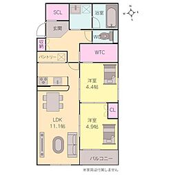 間取図画像 2LDK