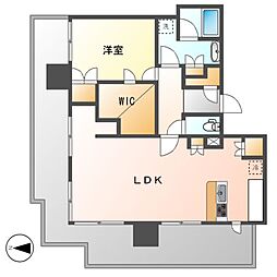 ザ・ファインタワー久屋大通 3階1LDKの間取り
