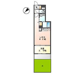 LUORE黒川EAST（ルオーレクロカワイースト） 1階1LDKの間取り