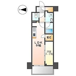 メイクスアート名駅WEST 1LDKの間取図画像