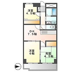 センターヒル橘 3DKの間取図画像