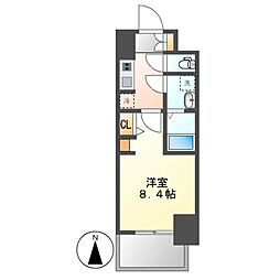 S-RESIDENCE尾頭橋beaute 1Kの間取図画像