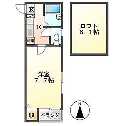 ドリーム510 1Kの間取図画像