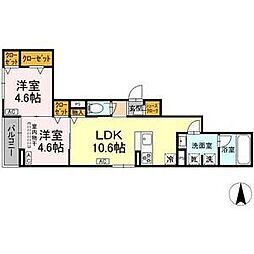 Urbana 2LDKの間取図画像