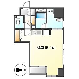 グランアベニュー栄 ワンルームの間取図画像