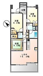 レジディア泉 3LDKの間取図画像