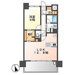 GRANPASEO名駅那古野 1LDKの間取図画像
