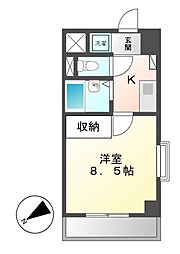 ルミナス名駅 1Kの間取図画像