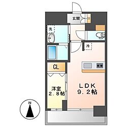 メイクスアート上前津6 1LDKの間取図画像