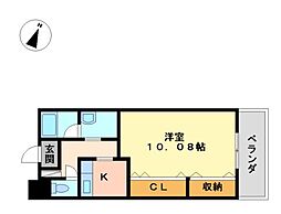 グラン・アベニュー白川公園 1Kの間取図画像