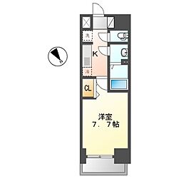 プレサンス東別院駅前2 1Kの間取図画像