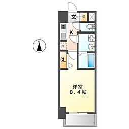 S-RESIDENCE庄内通 1Kの間取図画像