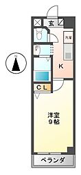 サンパティーク東片端 1Kの間取図画像