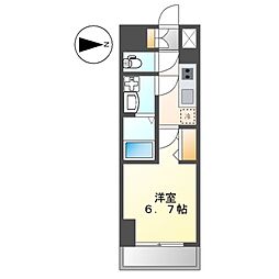 名古屋市北区杉栄町5丁目マンション 1Kの間取図画像