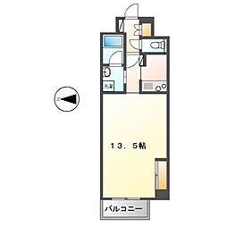 グラヴィス鶴舞 1Kの間取図画像