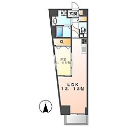 S-FORT熱田花町 1LDKの間取図画像