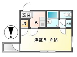 スターブル今池 1Kの間取図画像