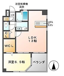 エスポワールi 1LDKの間取図画像
