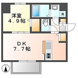 MAKESKAMIMAEZU4 1DKの間取図画像